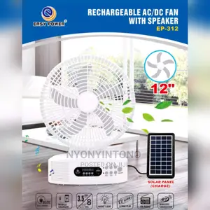 Rechargable Table Fan With Speaker