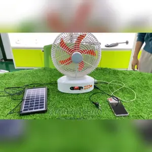 Rechargable Table Fan With Speaker