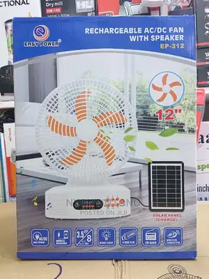 Rechargable Table Fan With Speaker