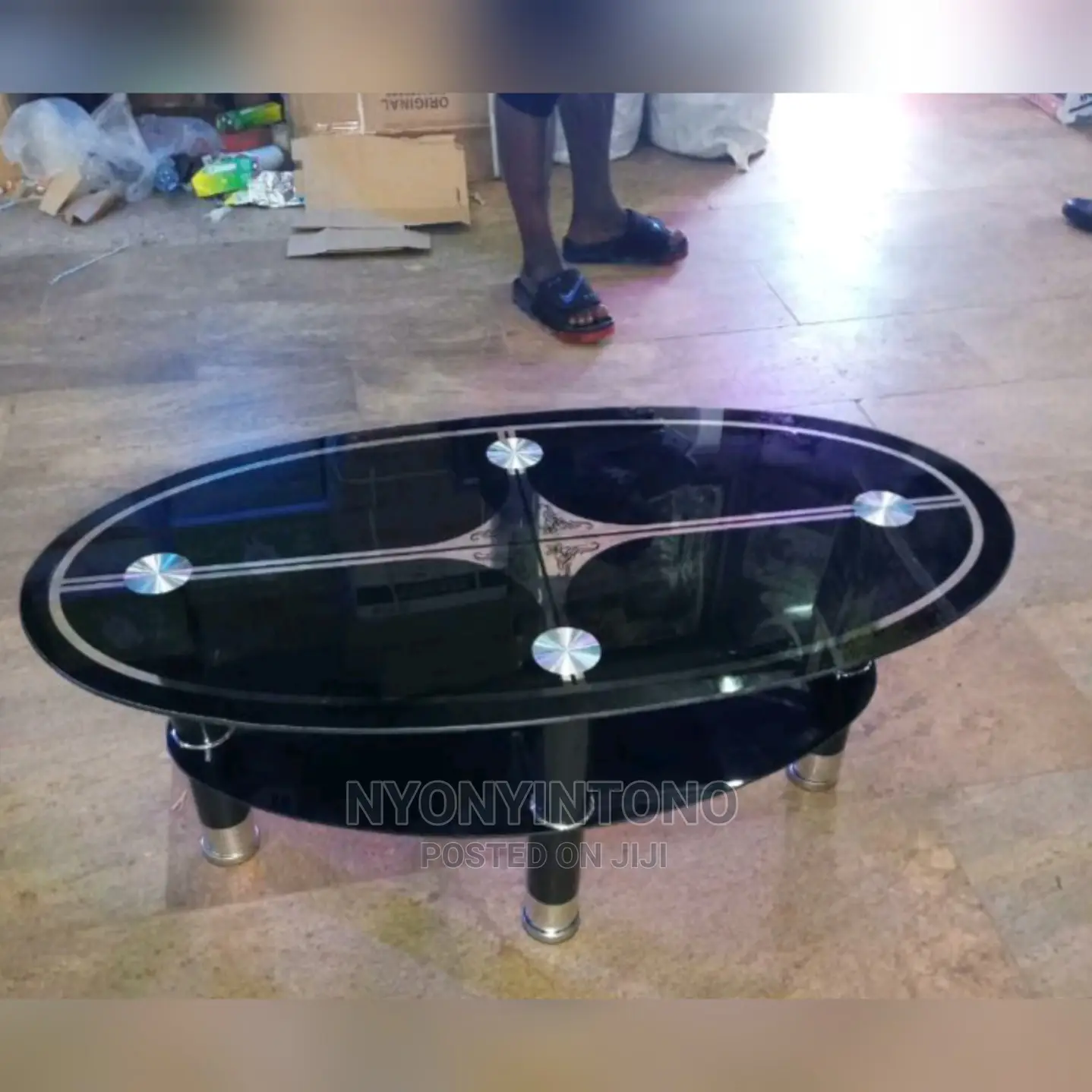 Oval Glass Coffee Centre Table