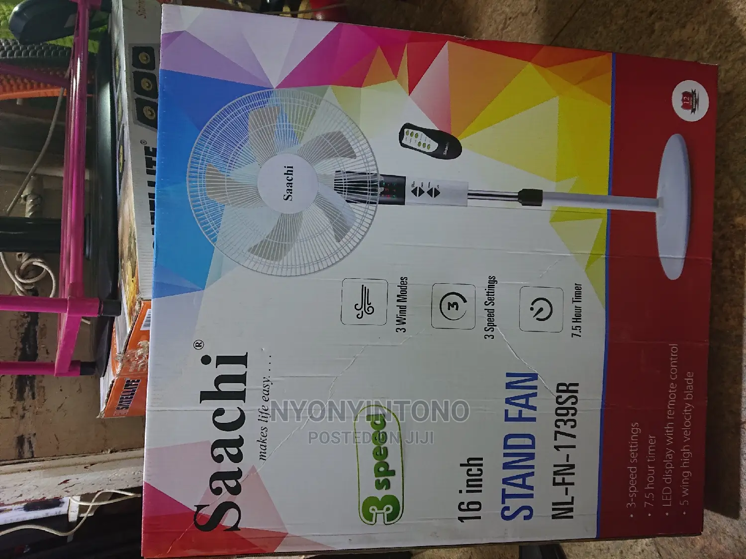 Saachi Stand Fan With Remote Control