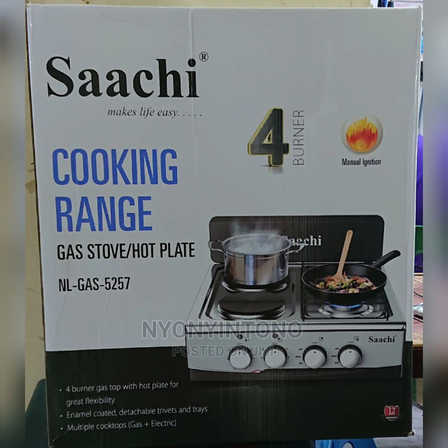 Saachi 2gas and 2 Electric Cooker