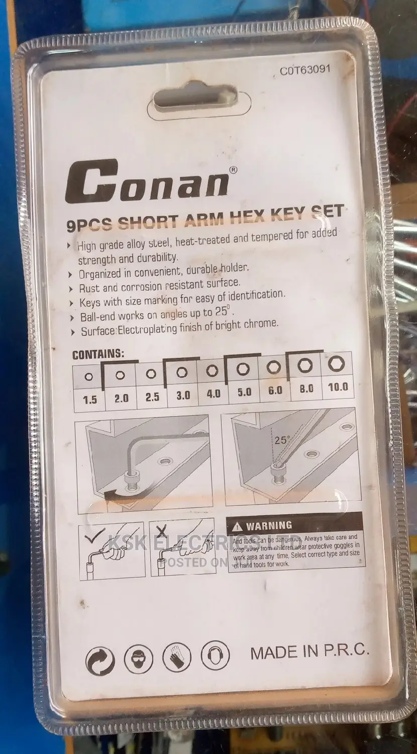 Short Arm Hex Key Set