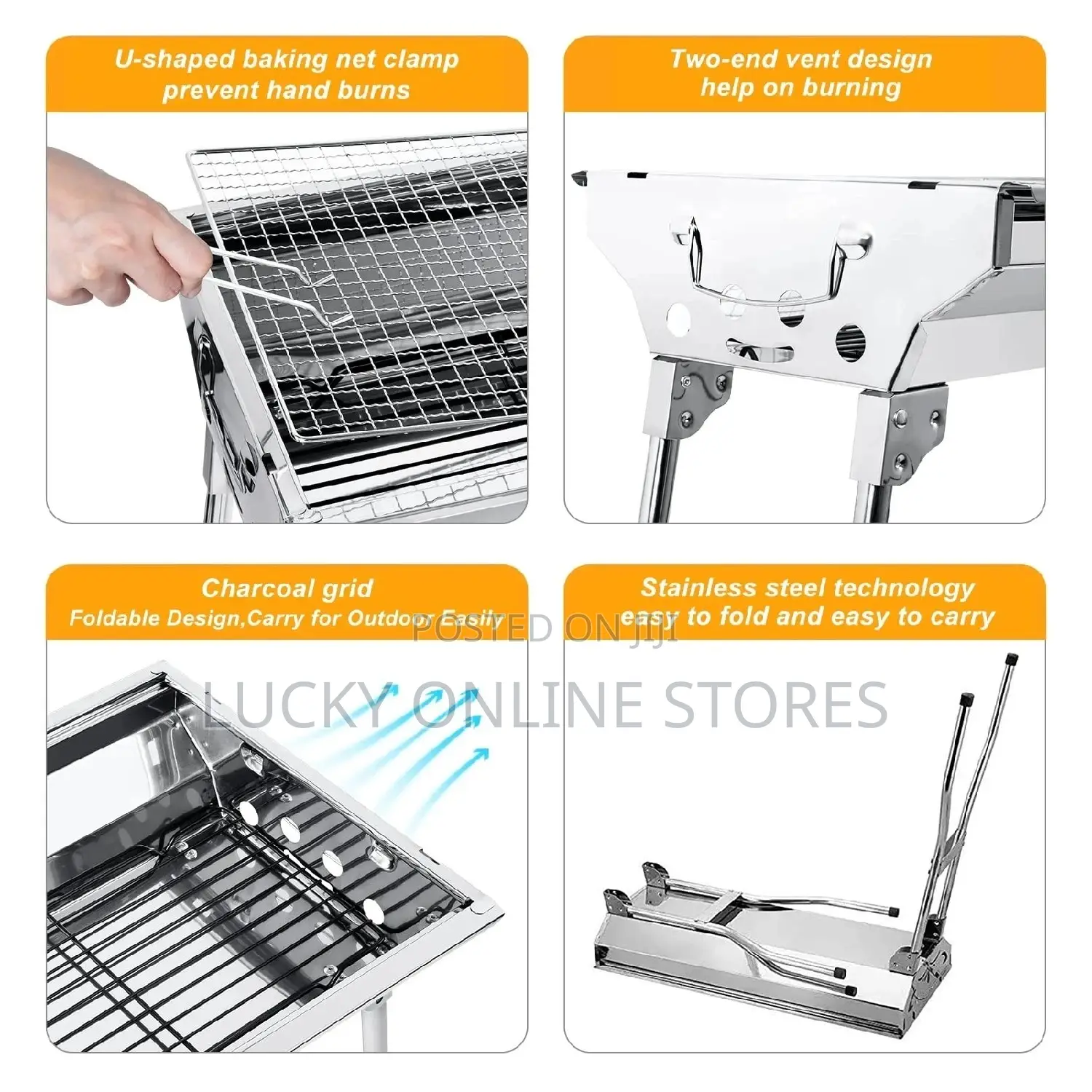 Foldable Barbecue Charcoal Grill