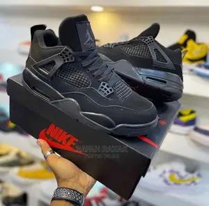 New Unisex Air Jordan 4 Retro Black Cat Sneakers