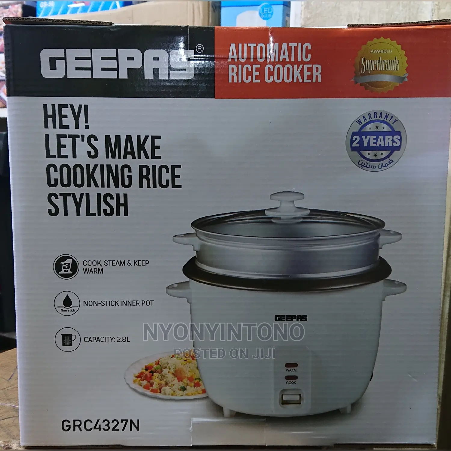 Geepas Rice Cooker 2.8 Liters