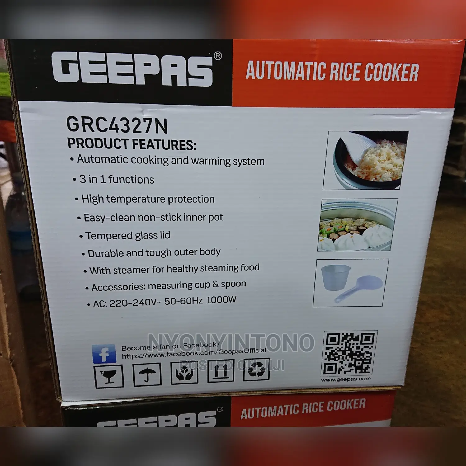 Geepas Rice Cooker 2.8 Liters