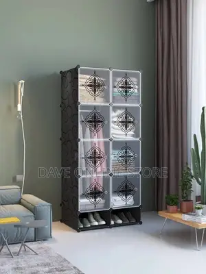 2 Column Plastic Closet With Shor Rack