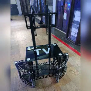 Glass Tv Stand With Space for Woofers