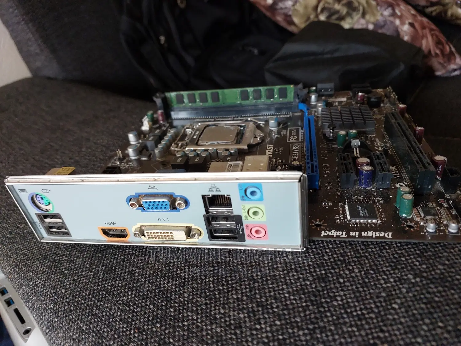 Motherboard With Processor and Ram
