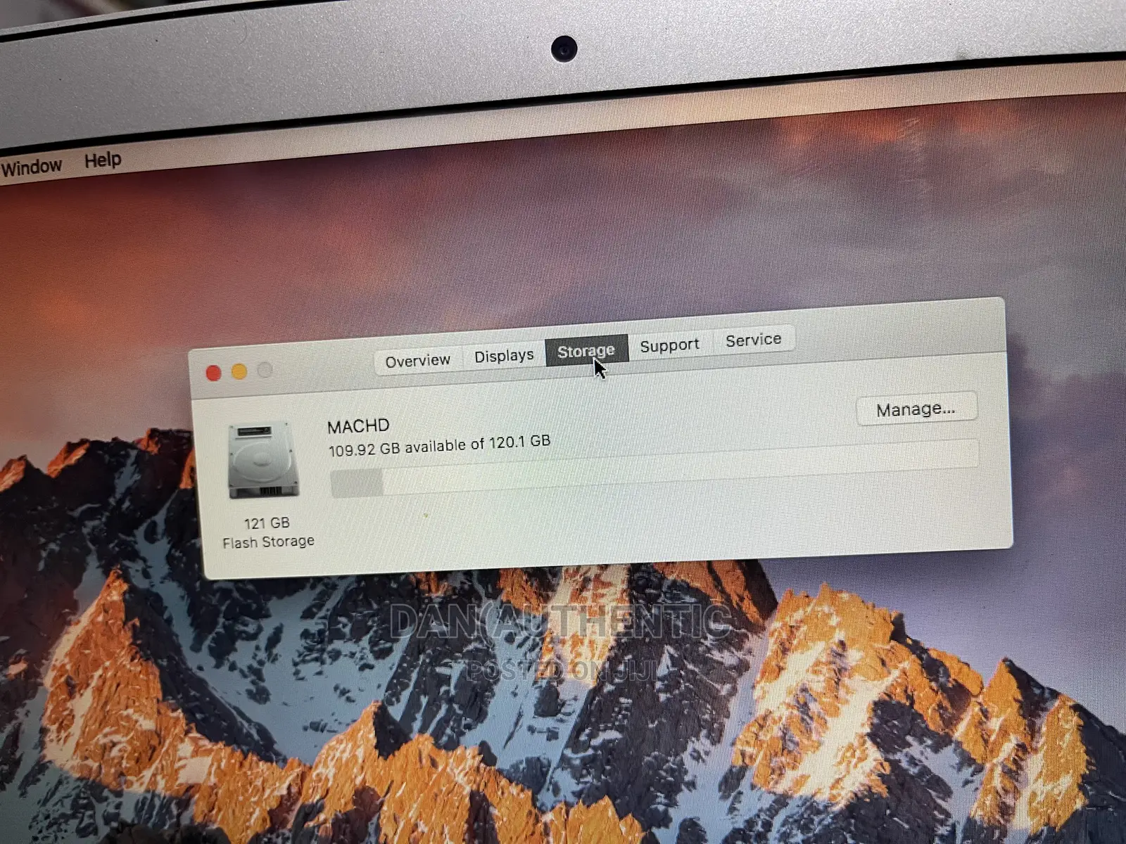 Laptop Apple MacBook Air 4GB Intel Core I5 SSD 128GB