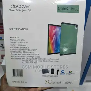New Discover Note 9 Plus 128 GB Black