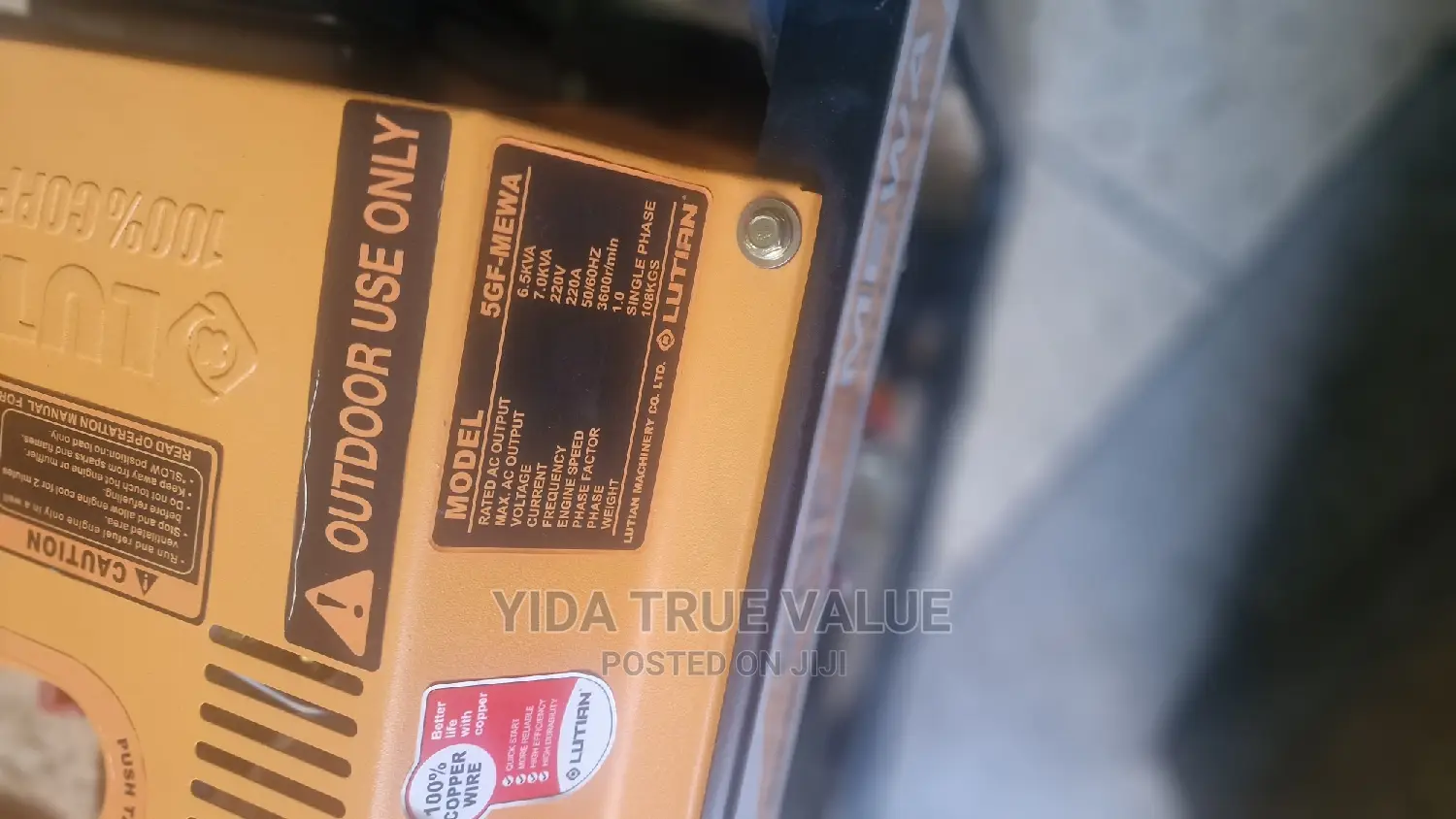 Welding Generator Lutian Brand 7kva