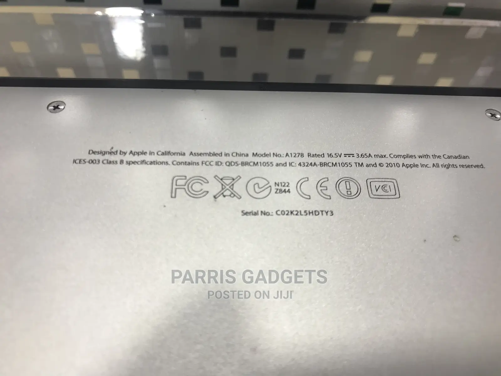 Laptop Apple MacBook Pro 2012 4GB Intel Core I5 HDD 500GB