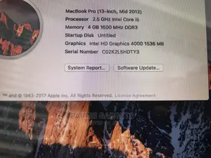 Laptop Apple MacBook Pro 2012 4GB Intel Core I5 HDD 500GB