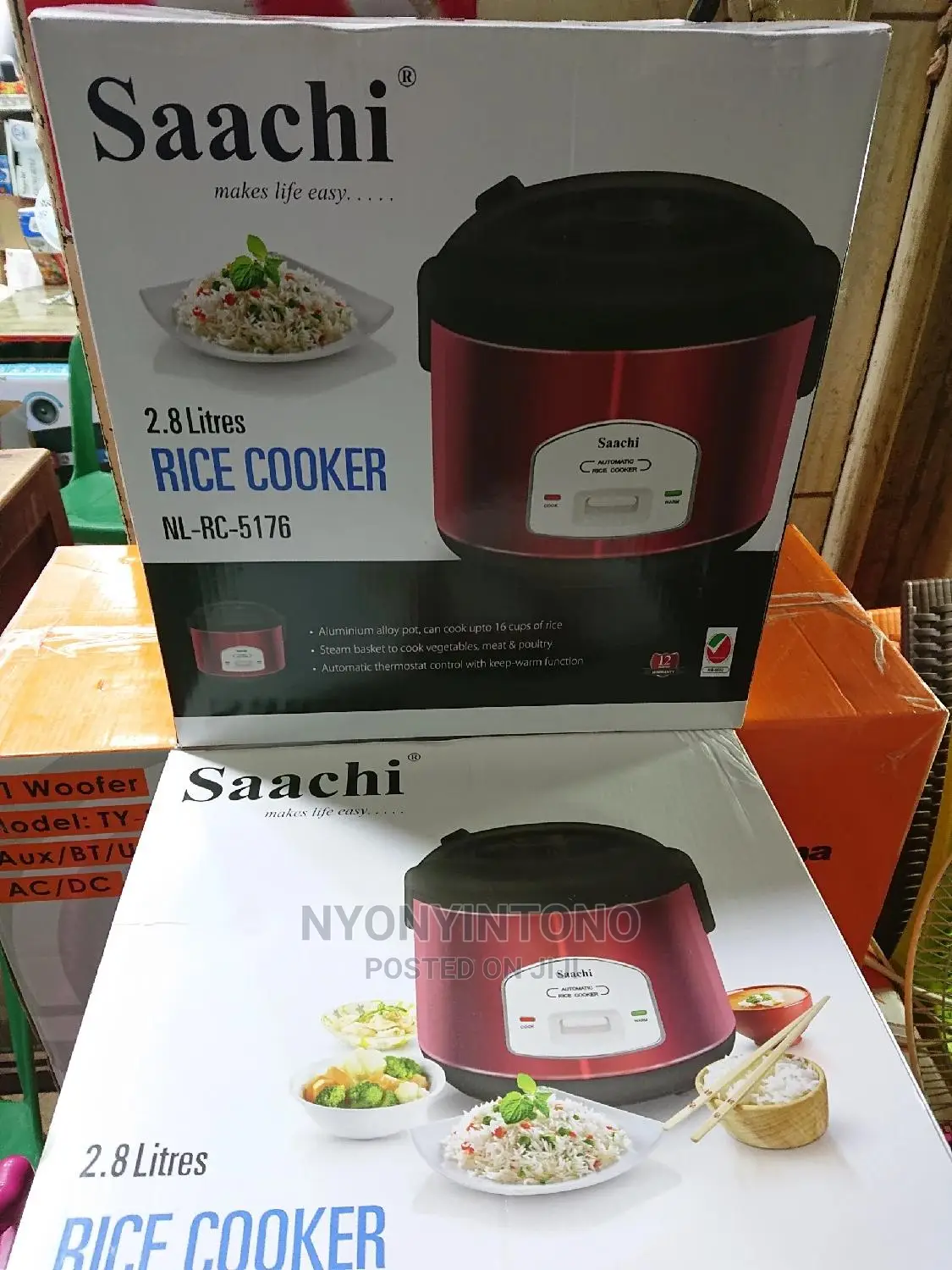 Saachi 2.8 Liters Rice Cooker Automatic With Steamer