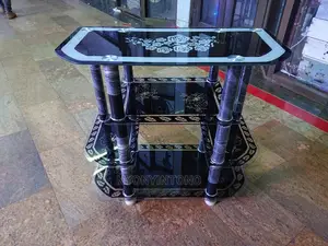 Strong Glass Tv Stand With Partition for Woofers and Speakers