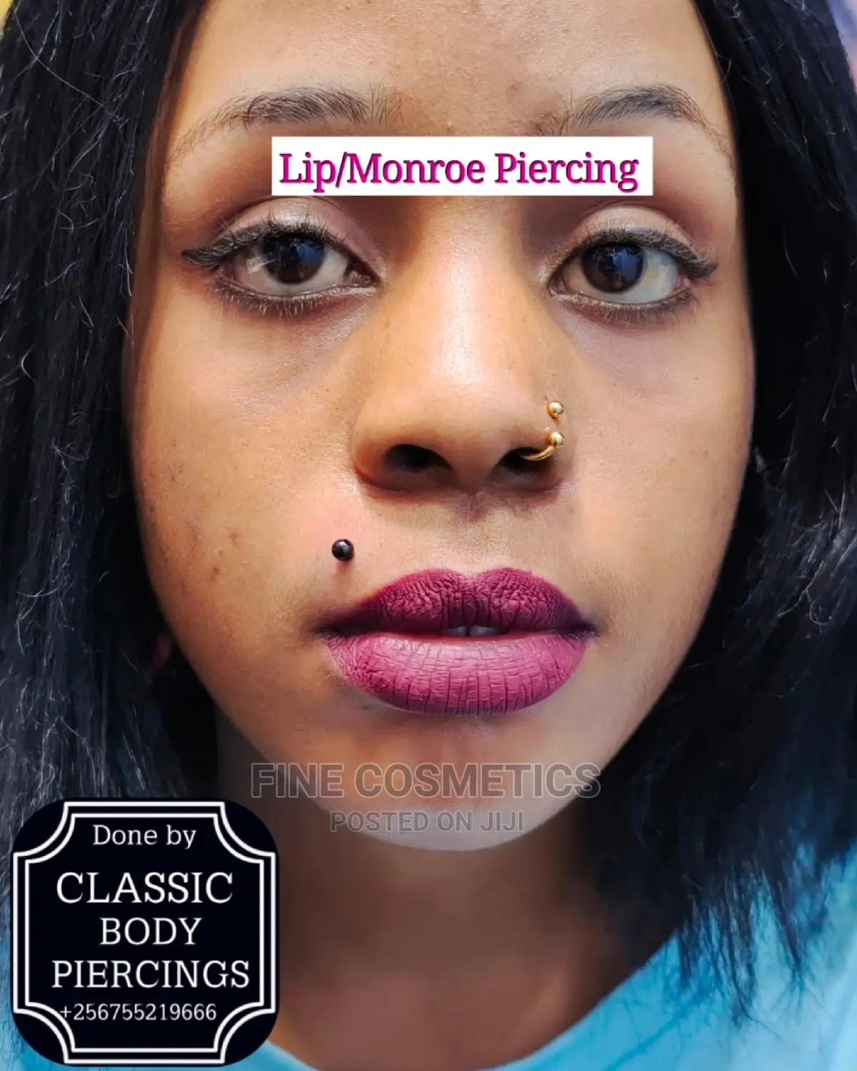 LIP PIERCING Kampala Uganda Monroe Piercing, Labret Piercing
