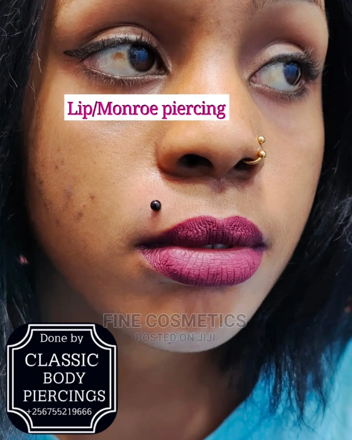 LIP PIERCING Kampala Uganda Monroe Piercing, Labret Piercing