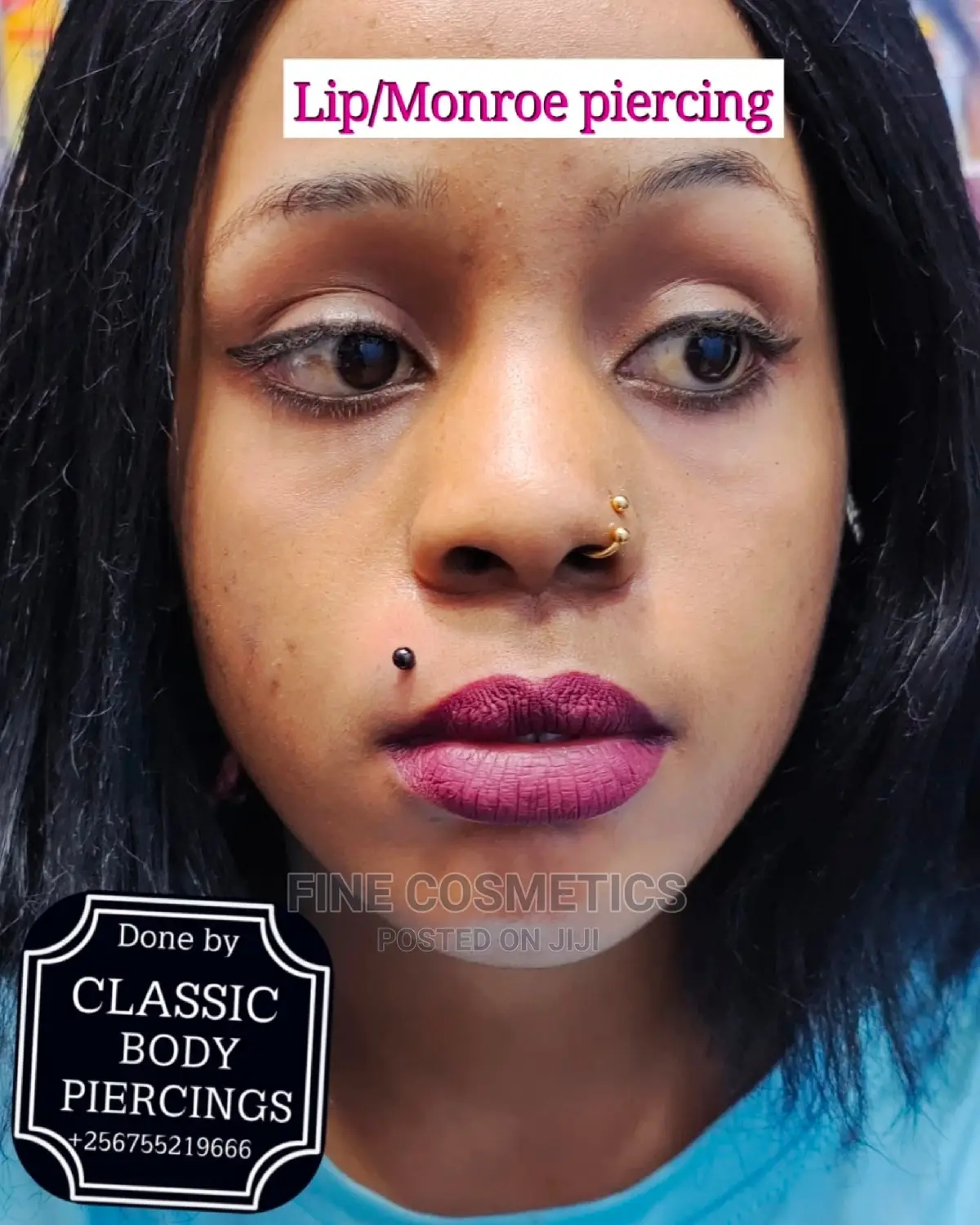 LIP PIERCING Kampala Uganda Monroe Piercing, Labret Piercing