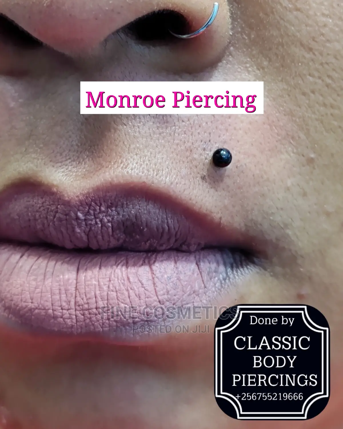 LIP PIERCING Kampala Uganda Monroe Piercing, Labret Piercing