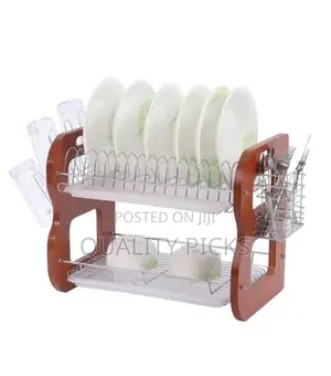 2 Layer Wooden Dish Rack