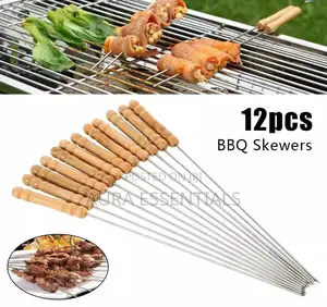 12pcs BBQ Skewers With Wooden Handles