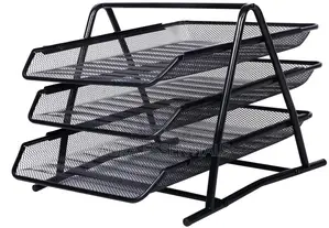 Metallic Document Tray Black