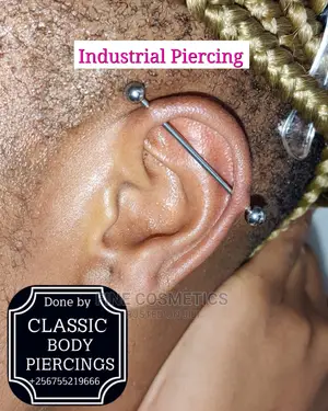 INDUSTRIAL PIERCING Uganda Kampala.Safe Body Piercing Uganda