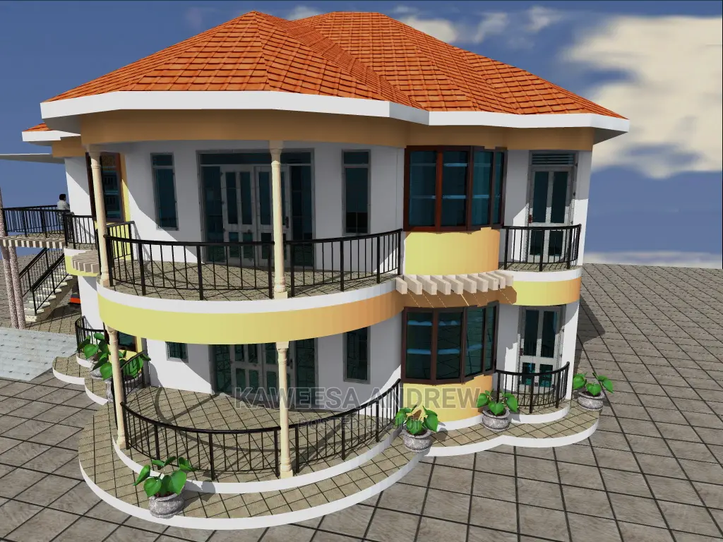 Architectural Drawing And Artistic Impression.