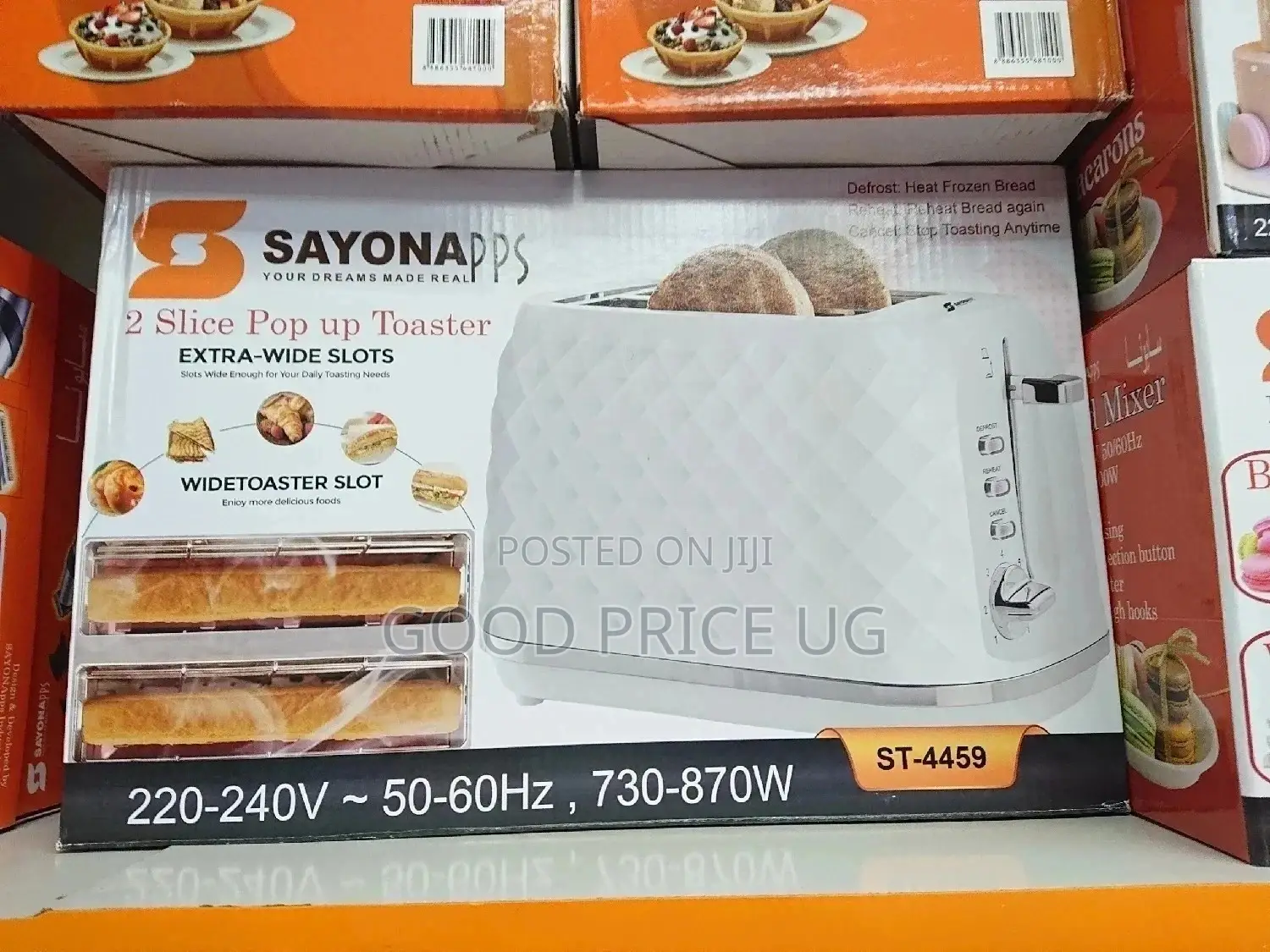 Sayona 2 Slice Pop Up Toaster