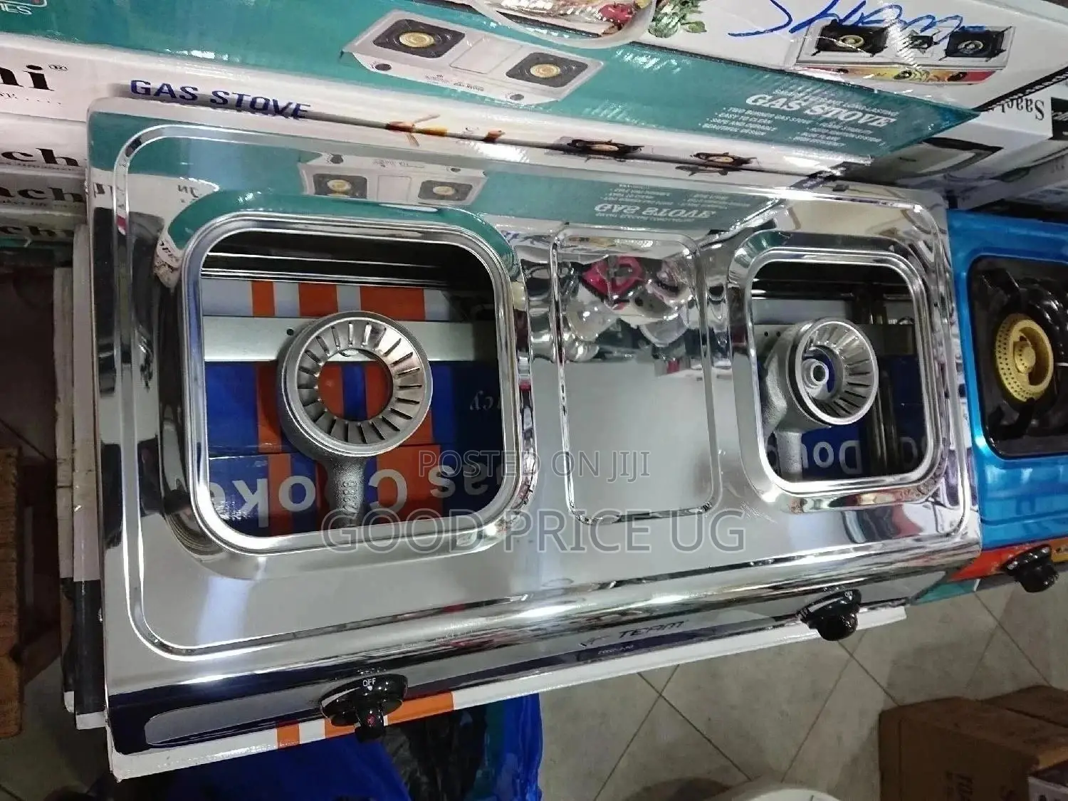 Team Japan Double Stainless Gas Cooker