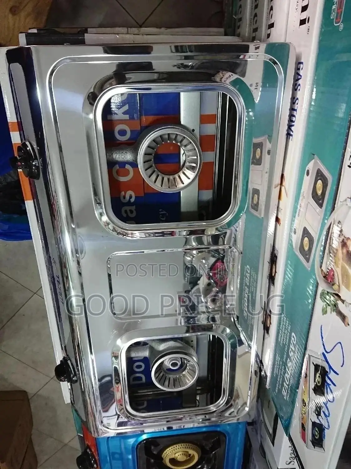 Team Japan Double Stainless Gas Cooker