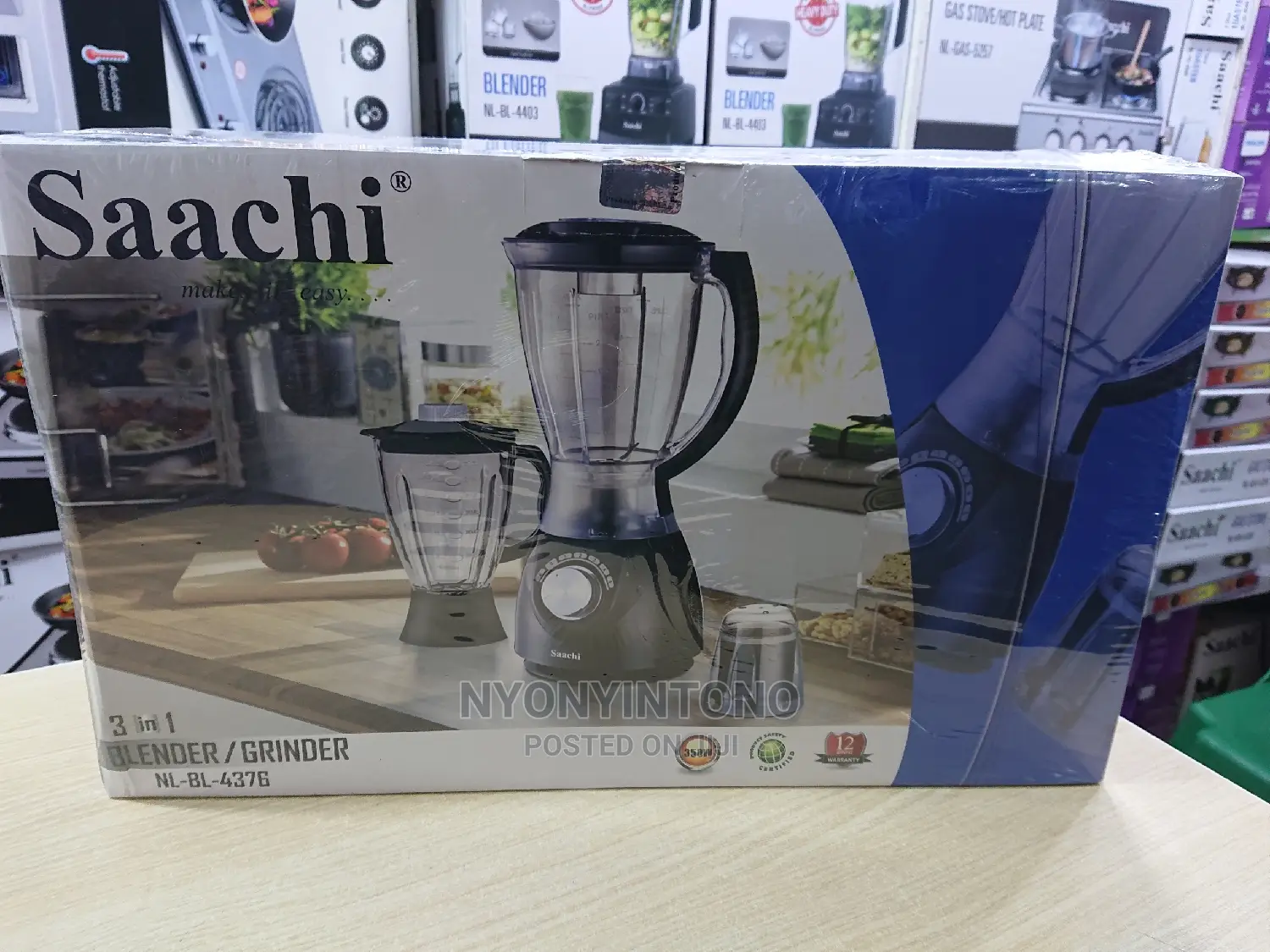 Saachi 3 in 1 Juice Blender Black