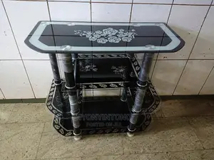 Glass Tv Stand With Ample Space for Woofers