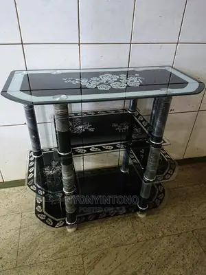 Glass Tv Stand With Ample Space for Woofers