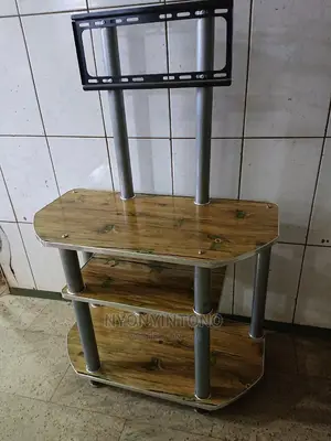 Floral Wooden Tv Stand With Space for Woofers and Speakers