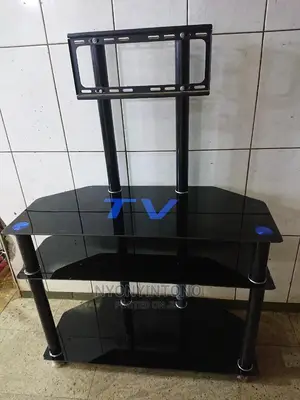 Glass Tv Stand With Space for Woofers