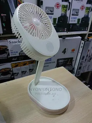 Folding Rechargeable Fan With Led Lamp