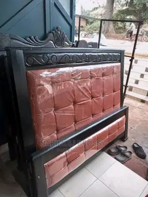 Brown Bed 5*6 Leather
