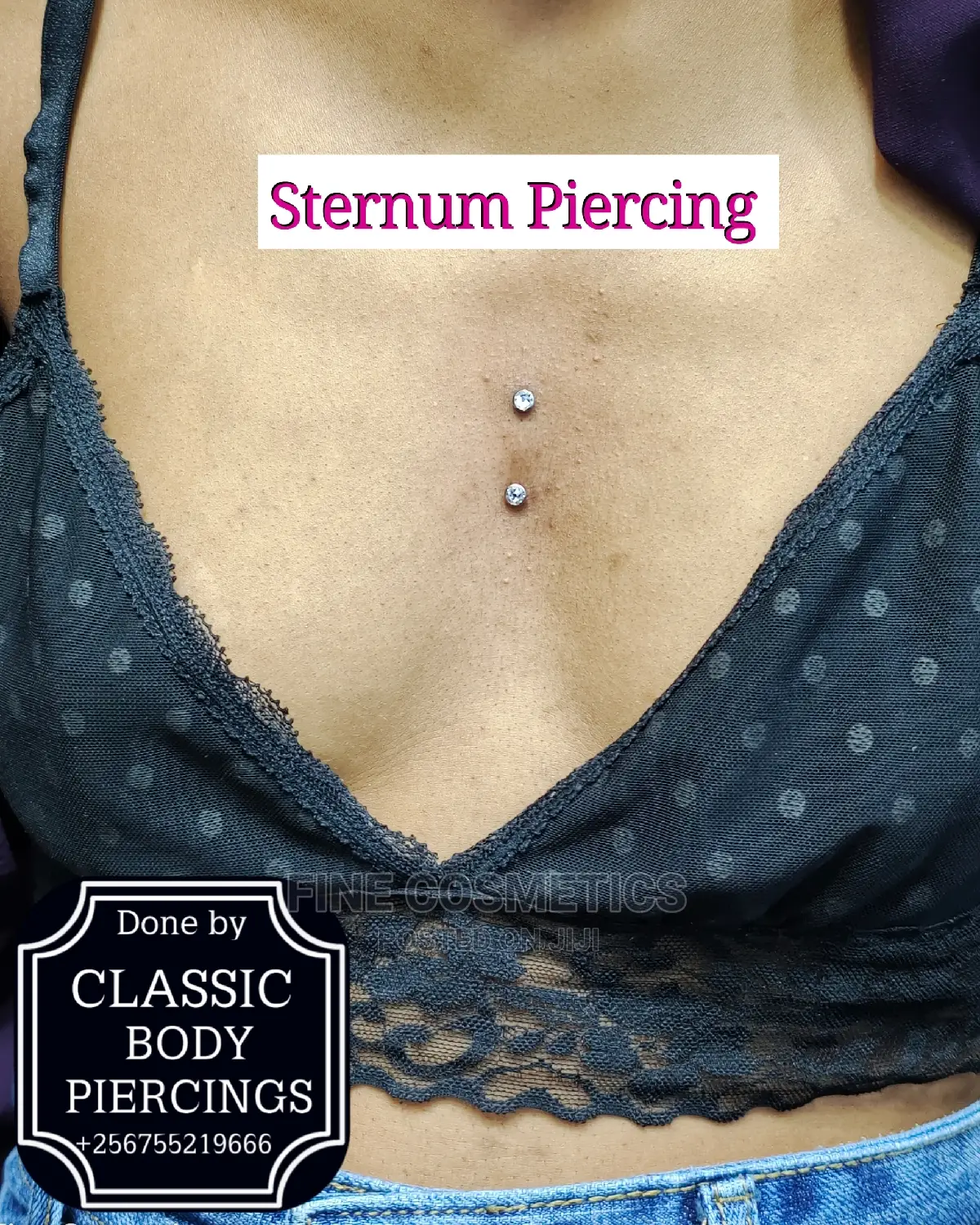 STERNUM Piercing, Breast Bone Piercing Kampala Uganda