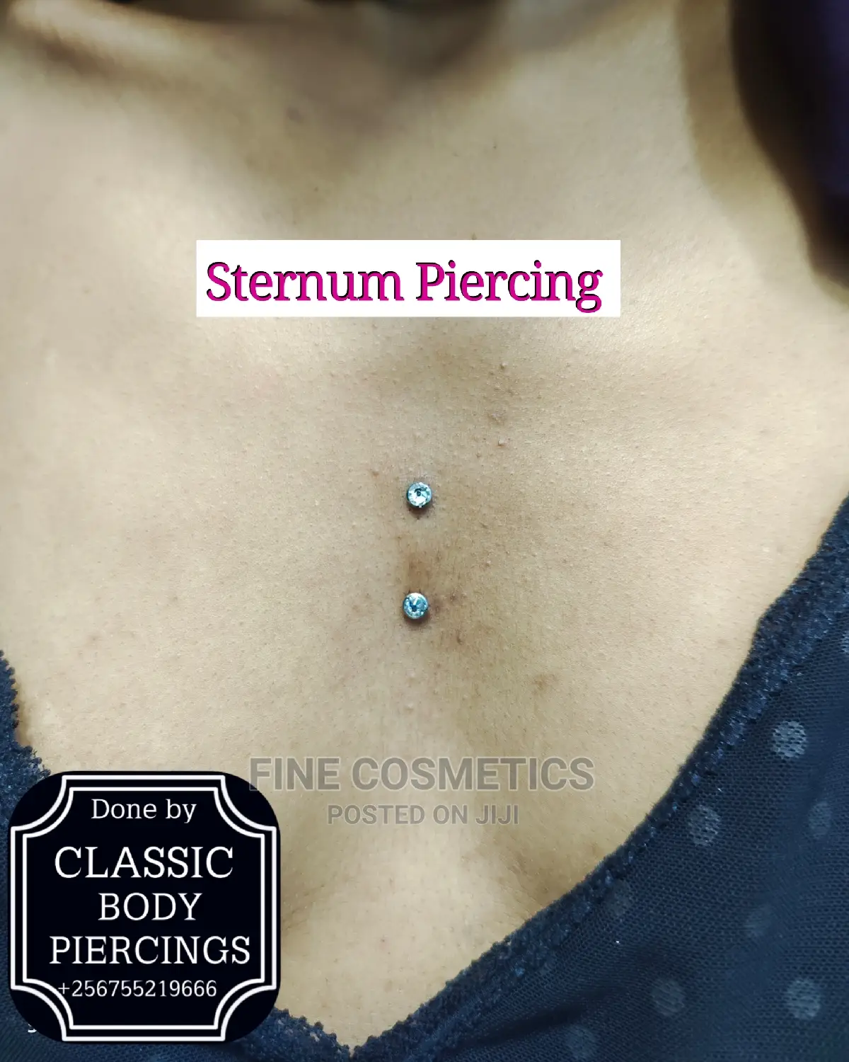STERNUM Piercing, Breast Bone Piercing Kampala Uganda