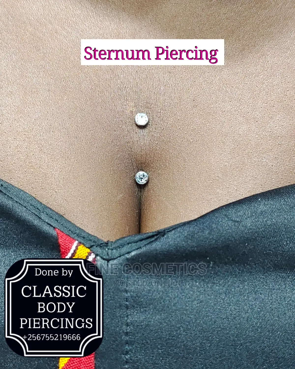 STERNUM Piercing, Breast Bone Piercing Kampala Uganda
