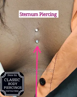 STERNUM Piercing, Breast Bone Piercing Kampala Uganda