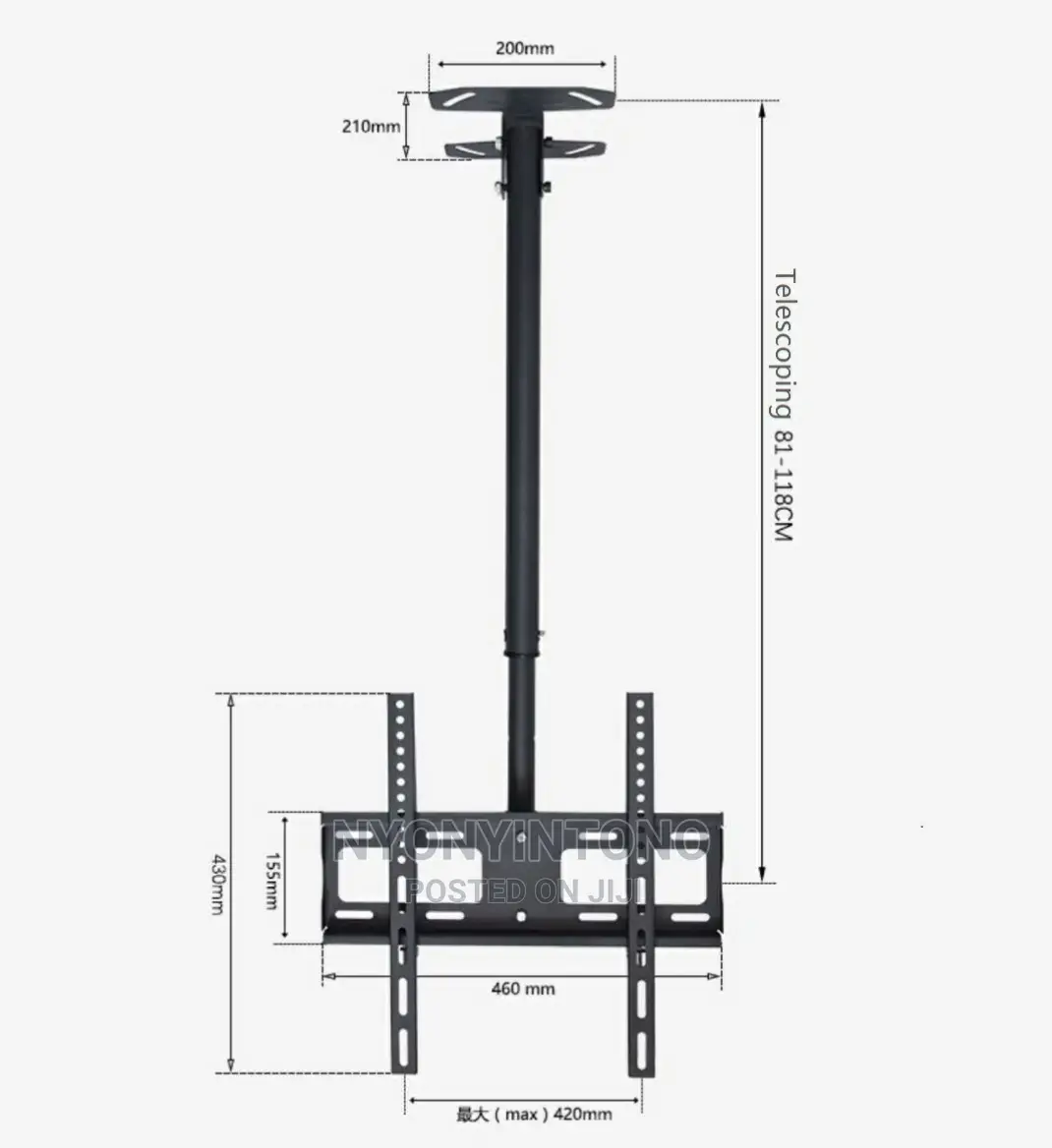 Ceiling Tv Mount Easy to Install