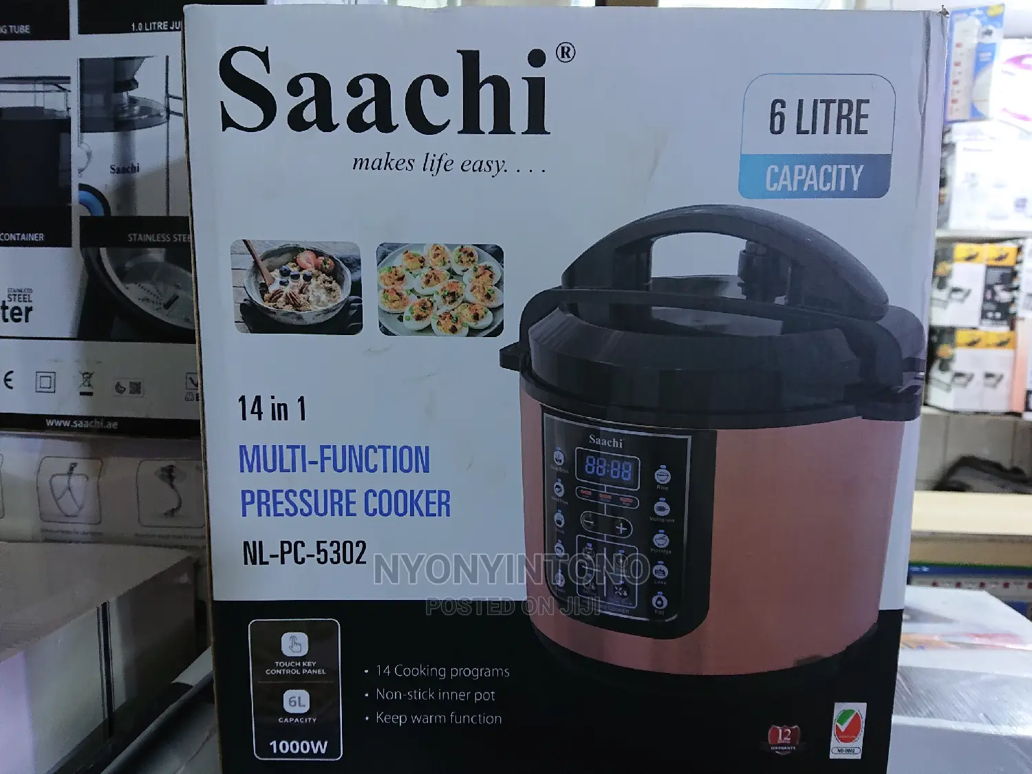 6 Liters Saachi 14 in 1 Multi Pressure Cooker