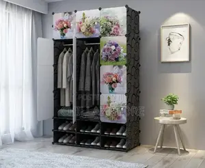 Black and White Plastic Wardrobe