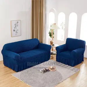 3:2:1:1 Seven Seater Navy Blue Sofa Cover