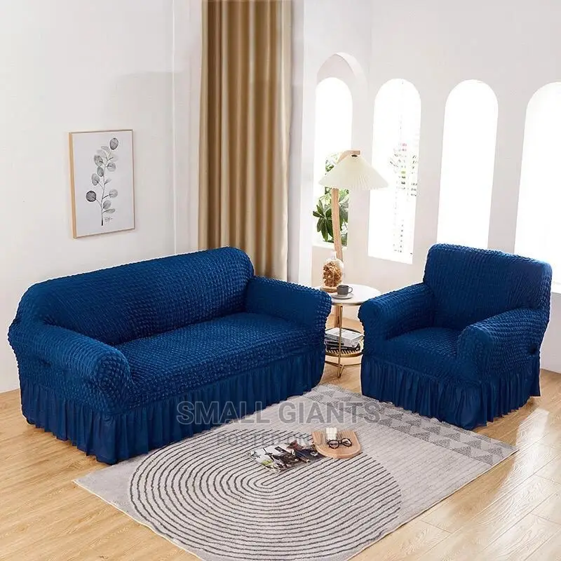 3:2:1:1 Seven Seater Navy Blue Sofa Cover