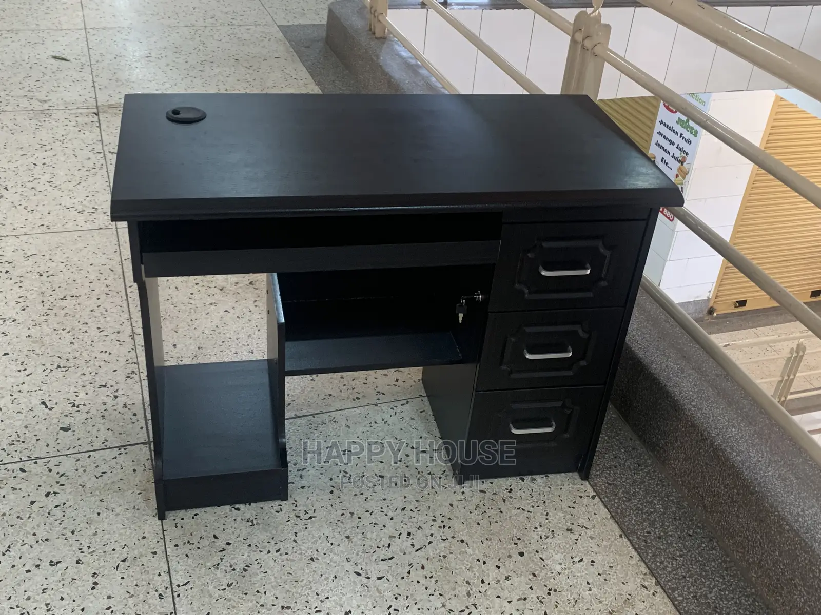 Computer Table 3 Drawer With Central Lock